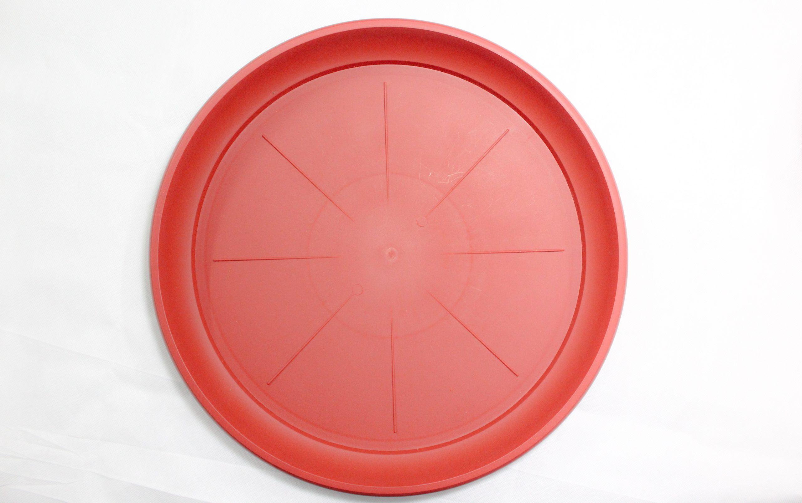Red Plastic Pot Bottam Tray Round 17inch
