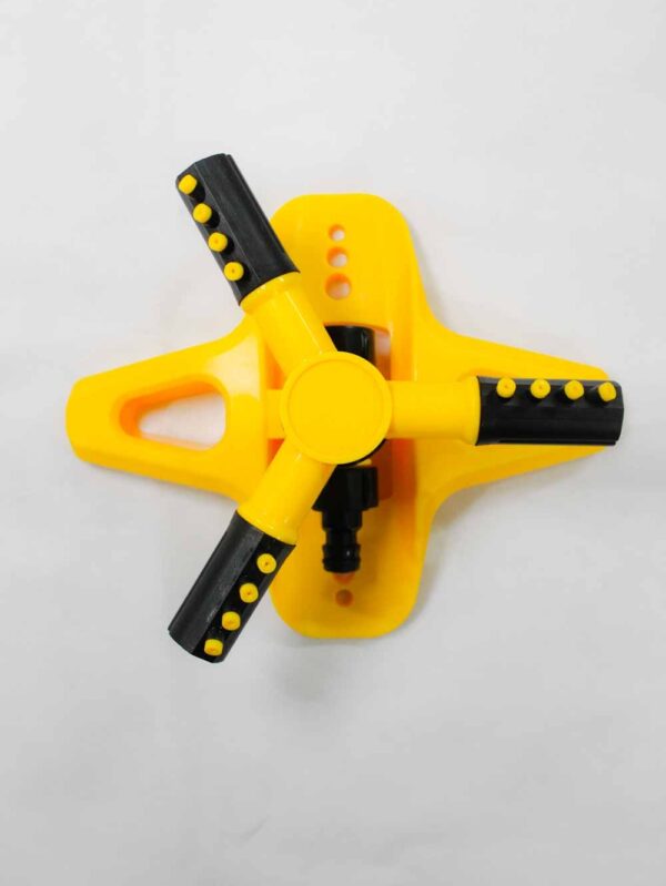 Plastic Lawn Sprinkler Yellow And Black 360