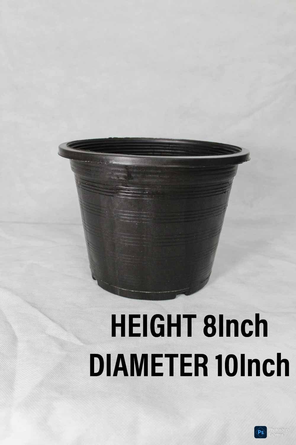 Plastic Pot Height 8Inch Diameter 10Inch